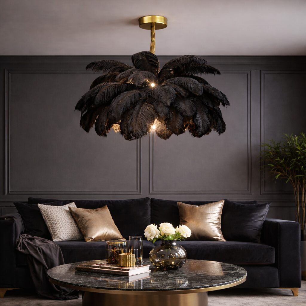 Uppsala Ceiling Lamp – Feather Pendant Light - Imagem 5