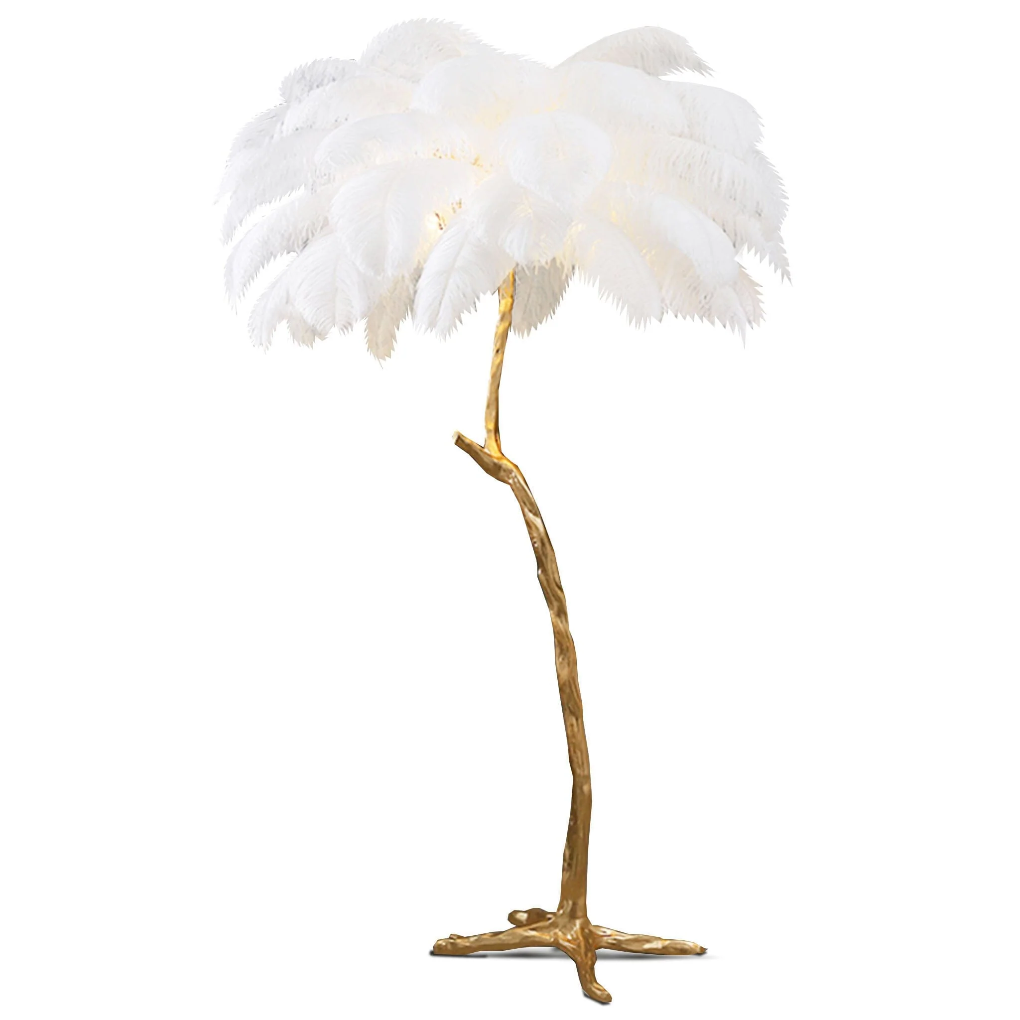 Amèlie Floor Lamp 170 cm – Feather Lamp with Copper Base - Imagem 3