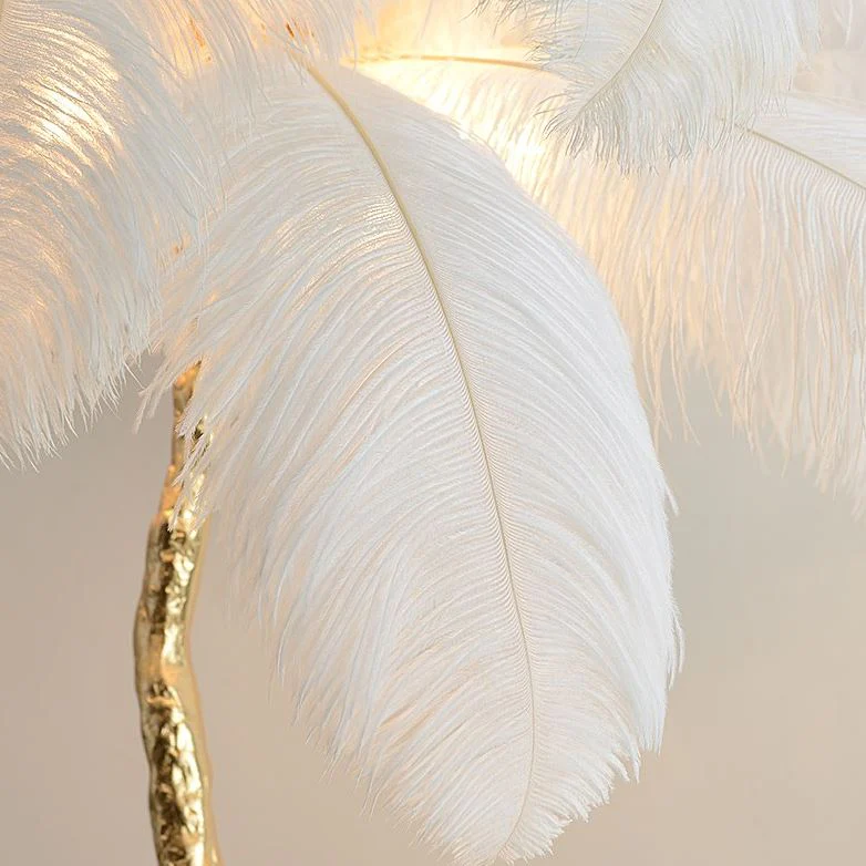 Amèlie Floor Lamp 170 cm – Feather Lamp with Copper Base - Imagem 2