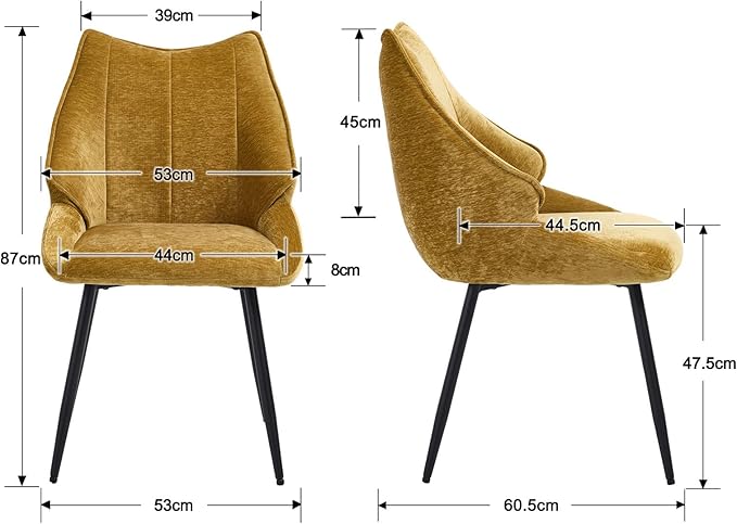 Skanör Mustard Dining Chair - Image 4