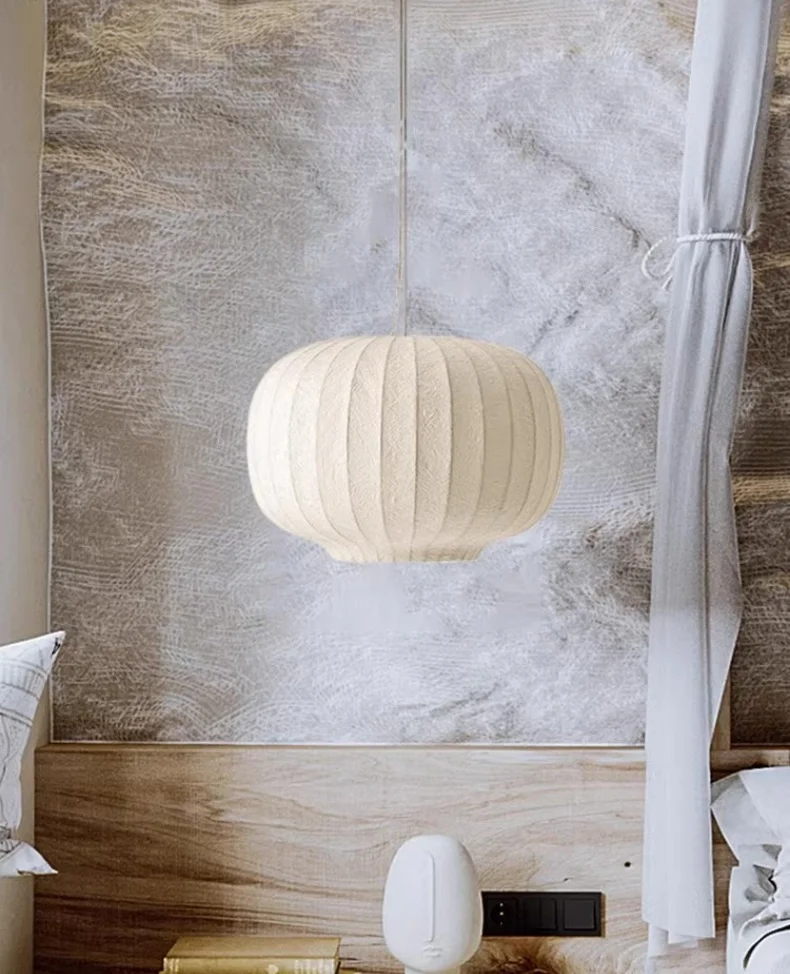 Henningsvær – Scandinavian Silk Pendant Lamp - Imagem 2