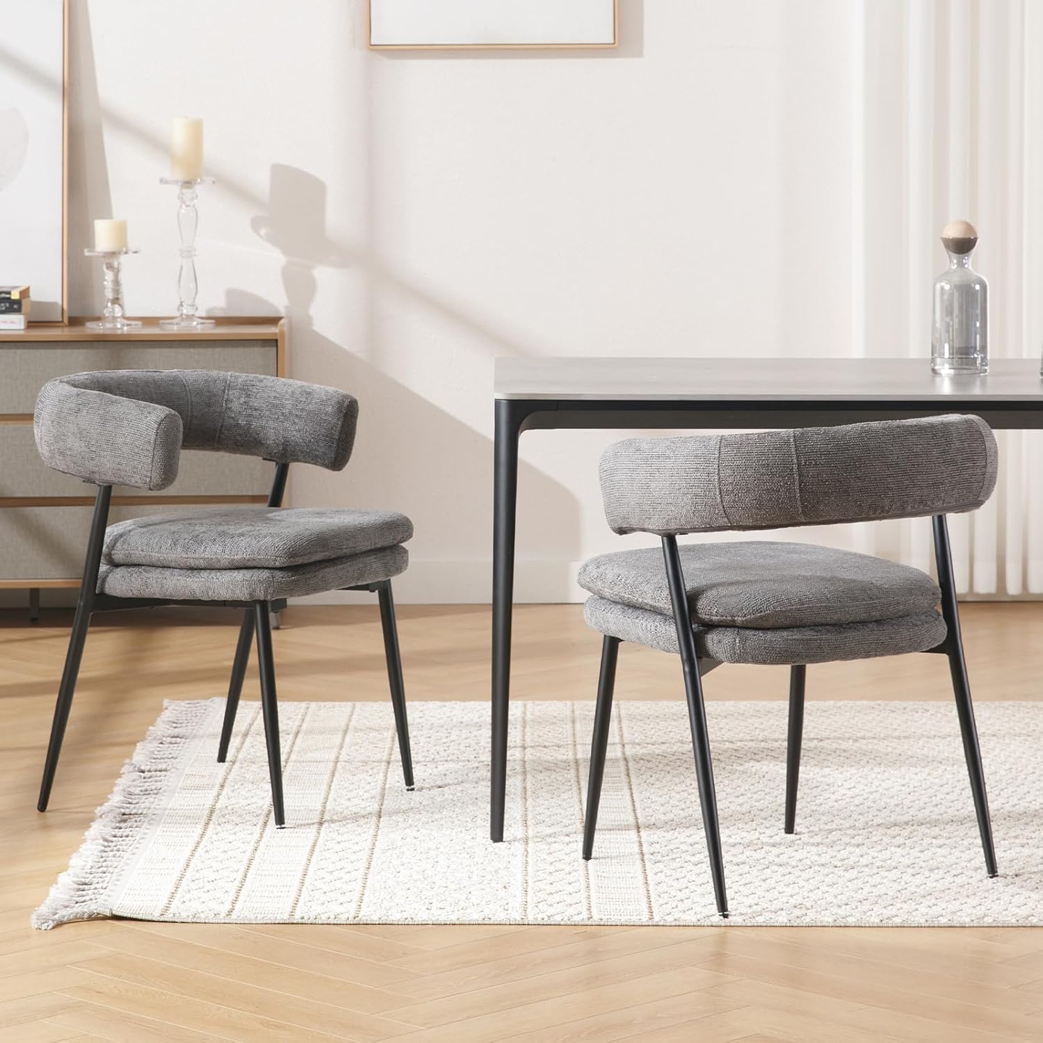 Cadeira de jantar Djursholm cinzenta - 2 unidades