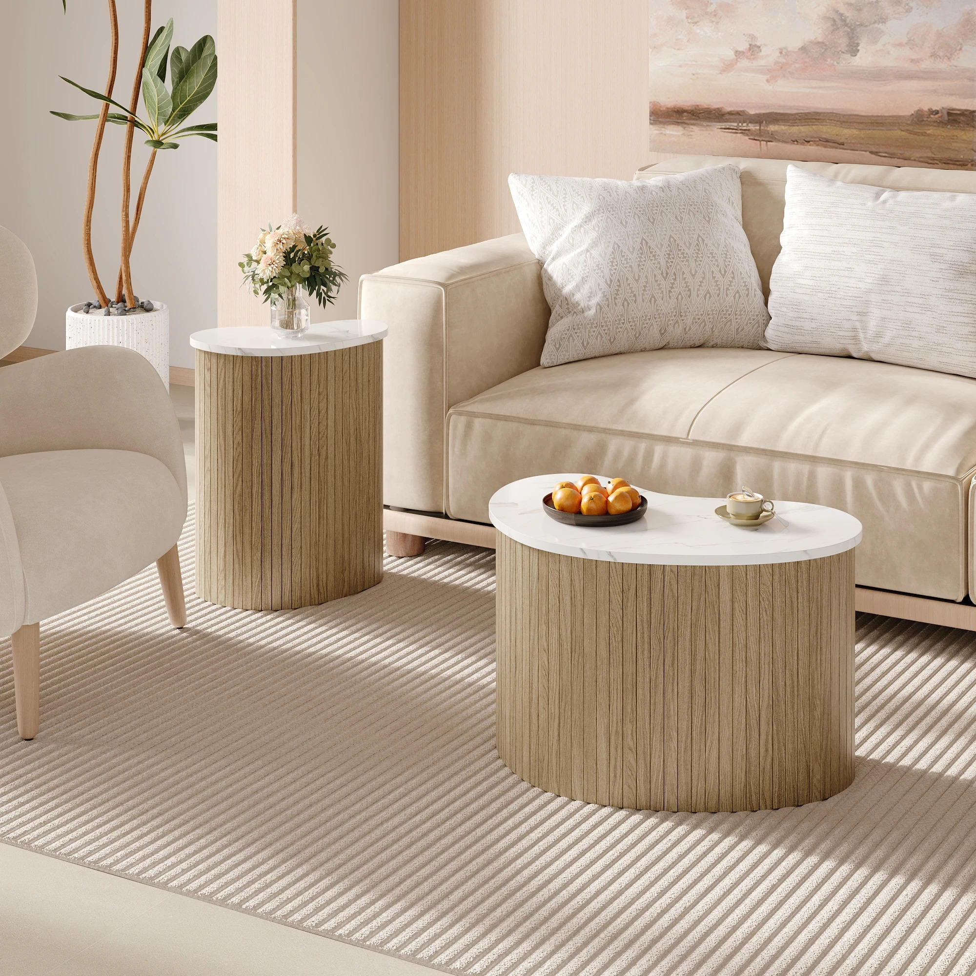 Sipora Coffee Table Set – Scandinavian Design - Image 3