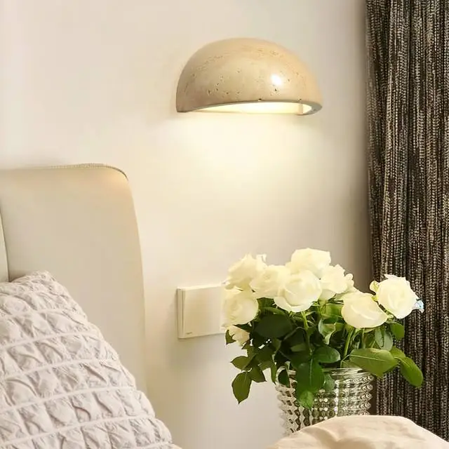 Kjerstad – Travertine Half-Moon Wall Lamp - Imagem 3