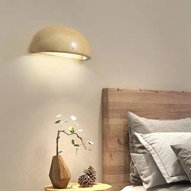 Kjerstad – Travertine Half-Moon Wall Lamp - Imagem 4