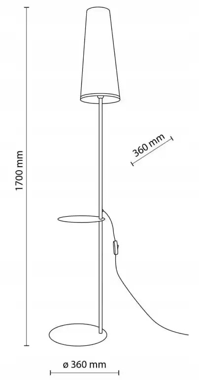 Bodø Floor Lamp 170×36 cm – Black Slim Modern with Shade - Imagem 6